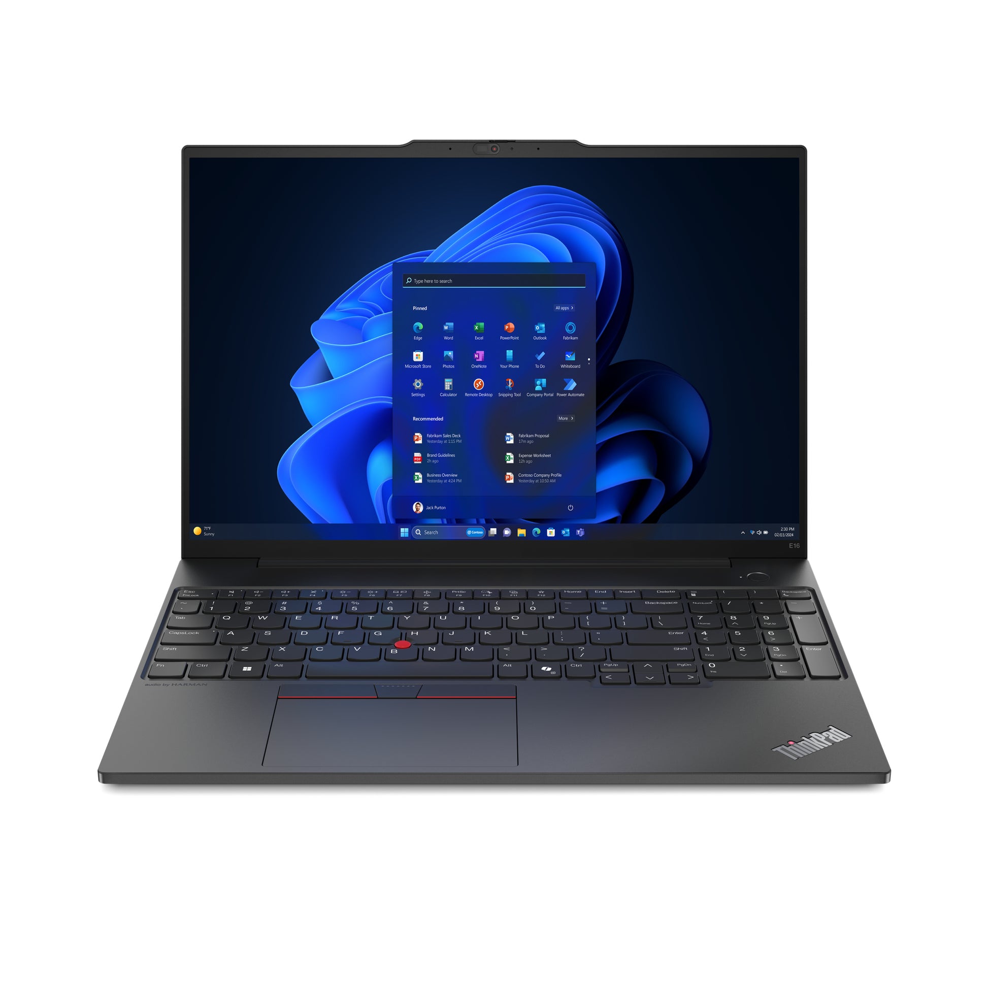 Lenovo ThinkPad E16 Gen 2 (AMD) AMD Ryzen™ 7 7735U Laptop 16" Touchscreen WUXGA 16 GB DDR5-SDRAM 512 GB SSD Wi-Fi 6E (802.11ax) Windows 11 Pro English Black