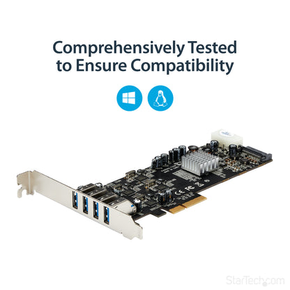 StarTech.com PEXUSB3S44V interface cards/adapter Internal USB 3.2 Gen 1 (3.1 Gen 1)
