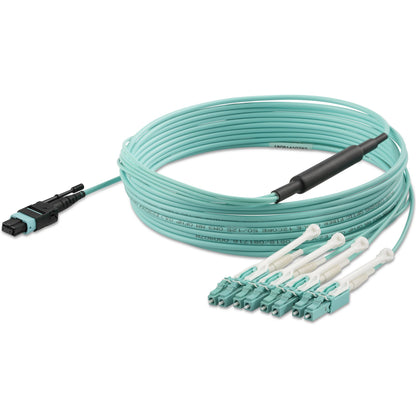 StarTech.com MPO8LCPL5M InfiniBand/fibre optic cable 196.9" (5 m) MPO/MTP 8x LC Aqua color