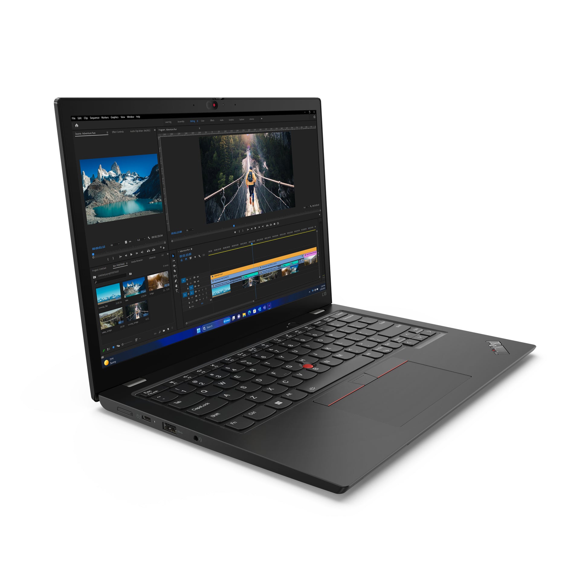 Lenovo ThinkPad L13 Gen 5 (Intel) Intel Core Ultra 5 135U Laptop 13.3" WUXGA 16 GB LPDDR5-SDRAM 256 GB SSD Wi-Fi 6E (802.11ax) Windows 11 Pro Black