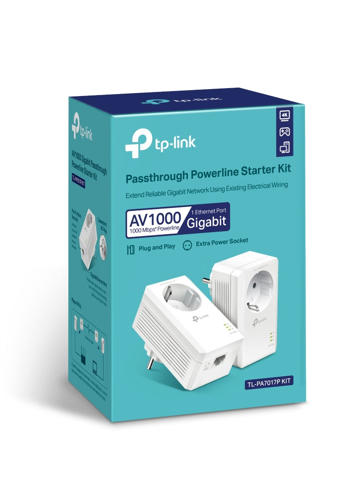 TP-Link TL-PA7017P KIT PowerLine network adapter 1000 Mbit/s Ethernet LAN White 2 pc(s)