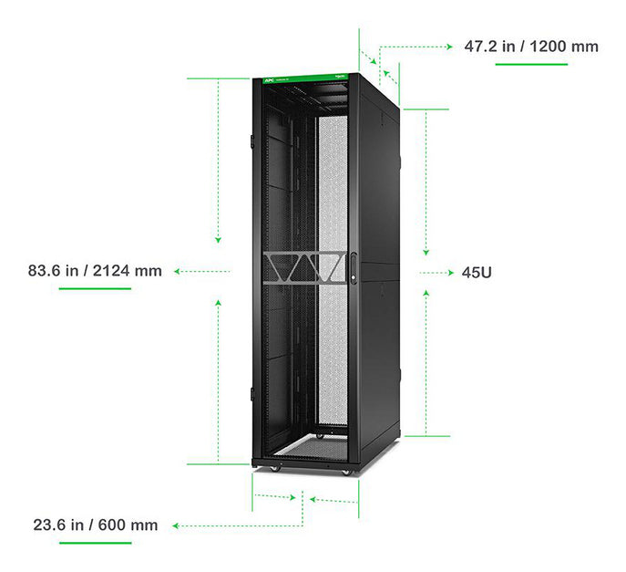APC AR3305B2 rack cabinet 45U Freestanding rack Black