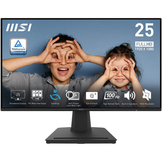 MSI PRO MP252 computer monitor 24.5" 1920 x 1080 pixels Full HD LED Black