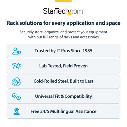 StarTech.com RK4242BK24 rack cabinet 42U Freestanding rack Black