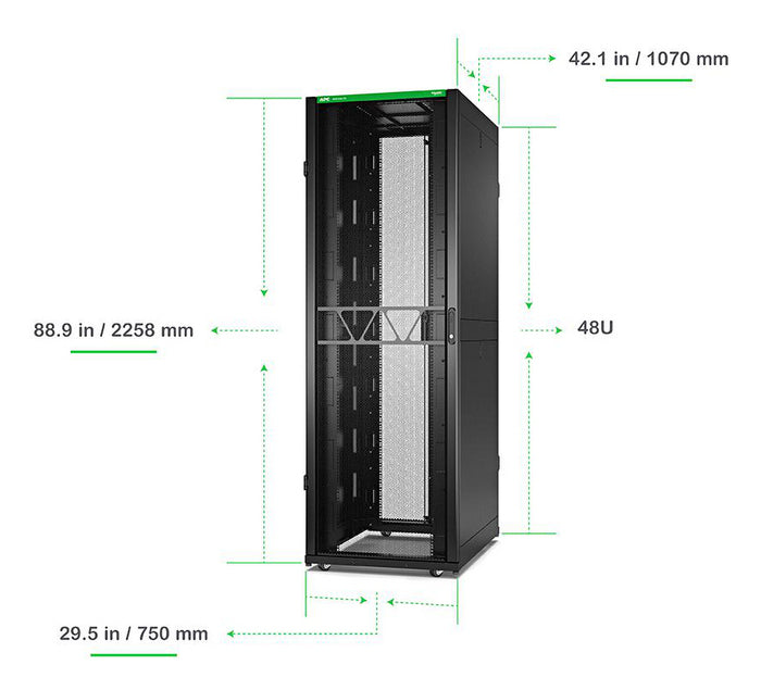 APC AR3157B2 rack cabinet 48U Freestanding rack Black