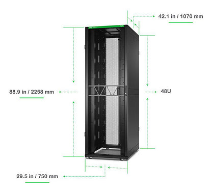APC AR3157B2 rack cabinet 48U Freestanding rack Black