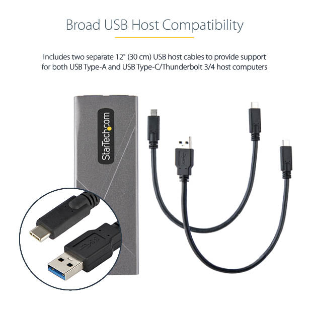StarTech.com M2-USB-C-NVME-SATA storage drive enclosure SSD enclosure Gray M.2
