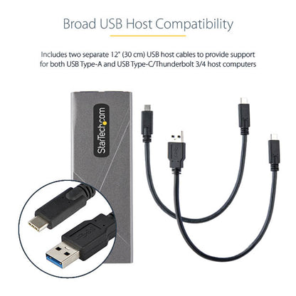 StarTech.com M2-USB-C-NVME-SATA storage drive enclosure SSD enclosure Gray M.2