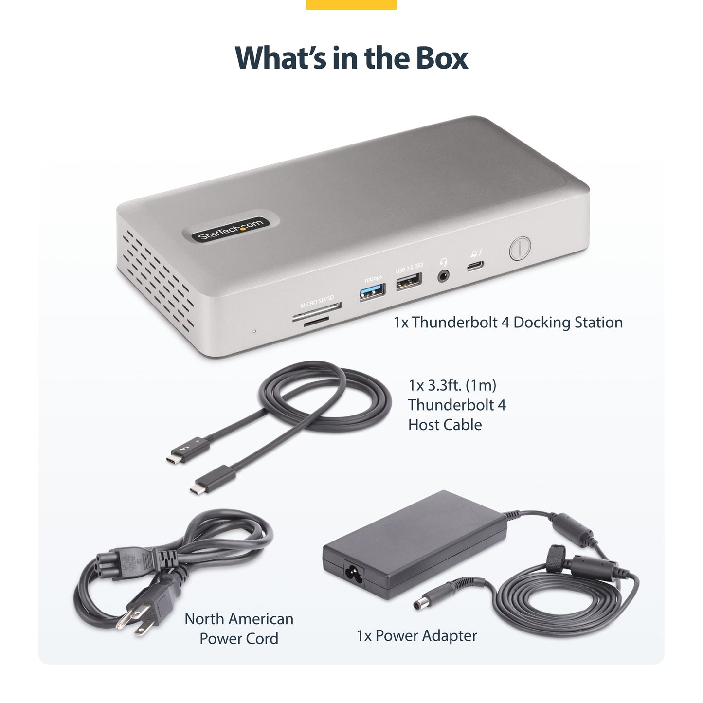 StarTech.com 132N-TB4USB4DOCK laptop dock/port replicator Wired Thunderbolt 4 Gray