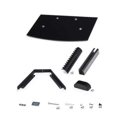 StarTech.com 1B-WALL-MOUNT-SHELF AV equipment shelf Black Tempered glass