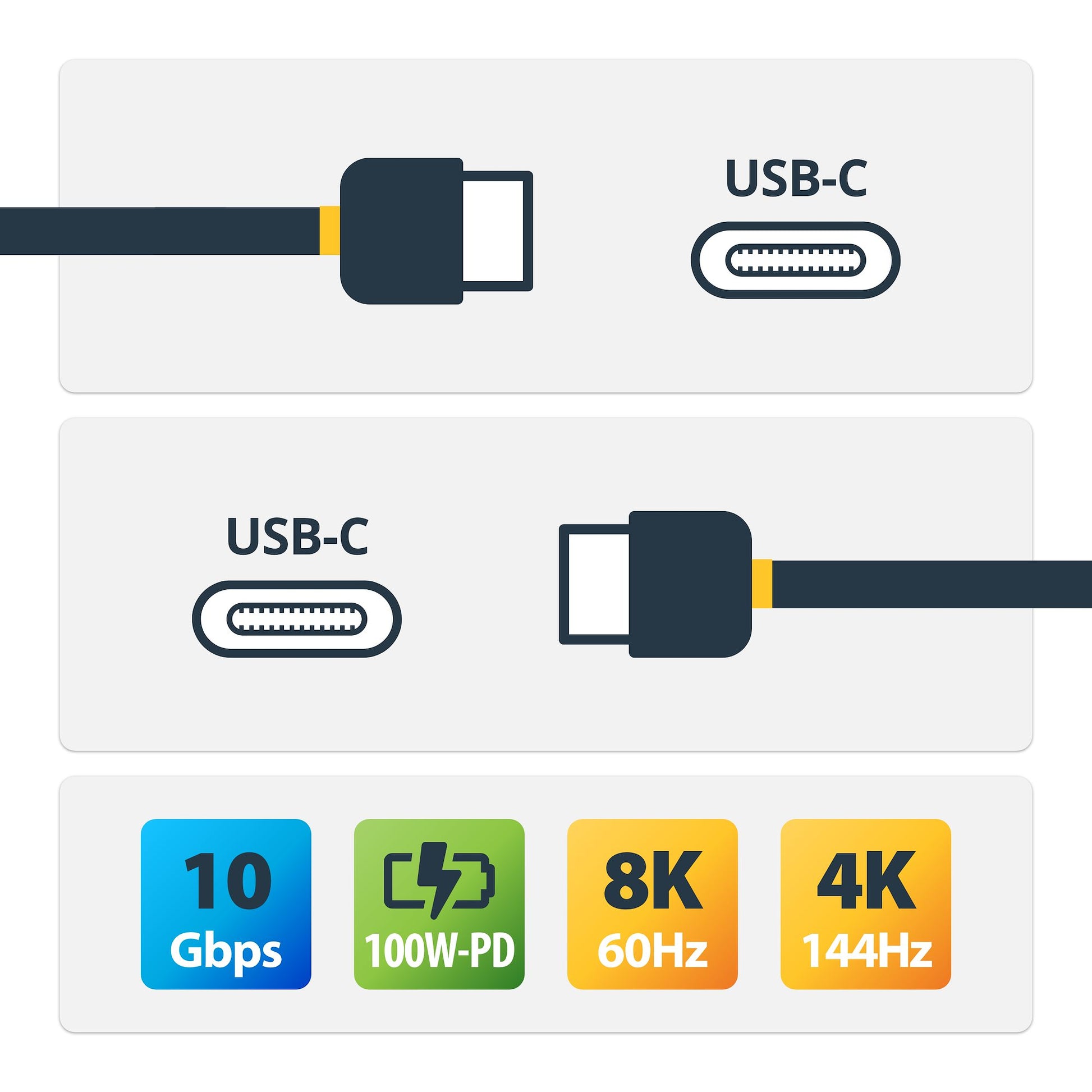 StarTech.com USB31CCTLKV1M USB cable USB 3.2 Gen 2 (3.1 Gen 2) 39.4" (1 m) USB C Black, Gray