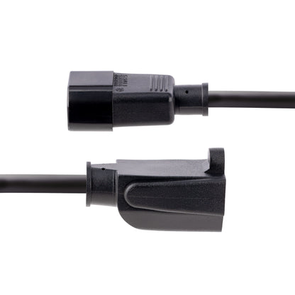 StarTech.com PAC10010PK power cable Black 11.8" (0.3 m) C14 coupler NEMA 5-15R