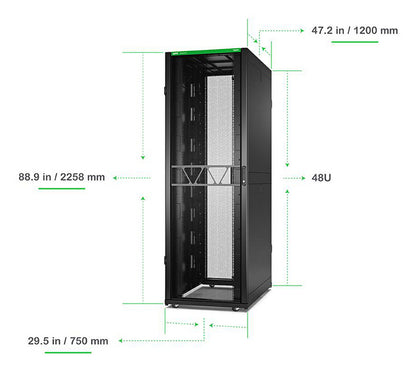 APC AR3357B2 rack cabinet 48U Freestanding rack Black