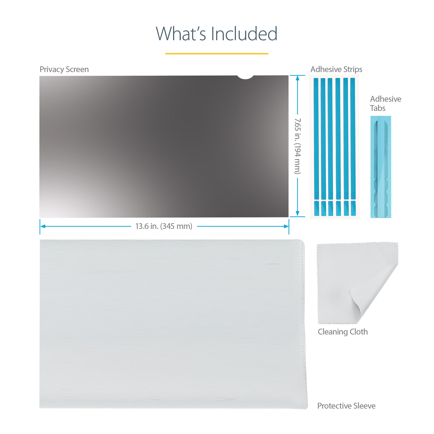 StarTech.com 156G-PRIVACY-SCREEN display privacy filters 15.6" Laptop Frameless display privacy filter