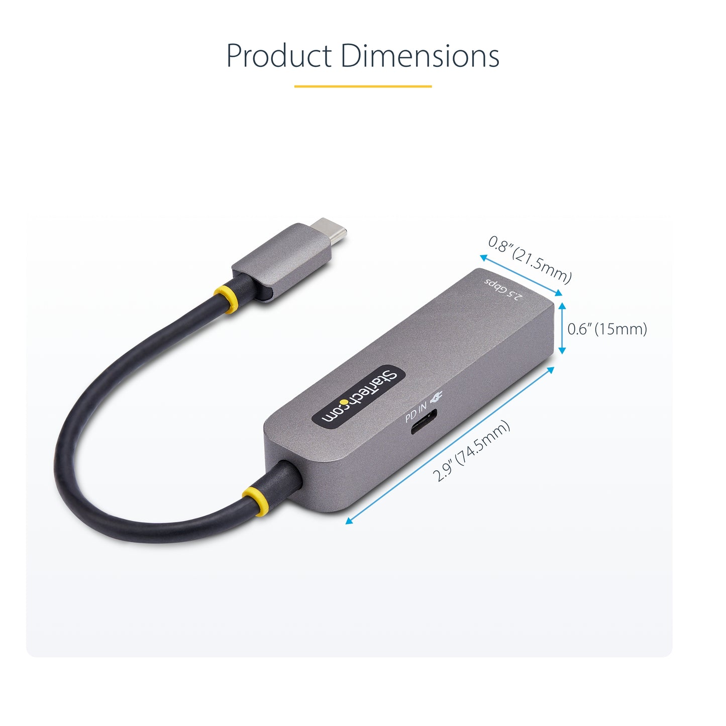 StarTech.com 2GPD3-USB-C-ETHERNET network card 5000 Mbit/s