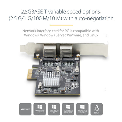 StarTech.com PR22GI-NETWORK-CARD network card Internal Ethernet 2500 Mbit/s
