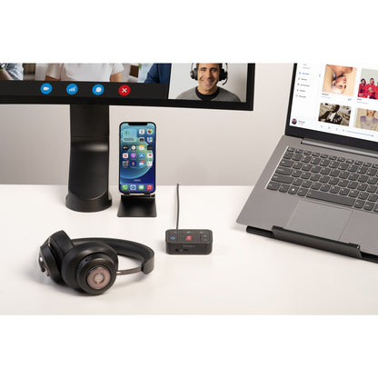 Kensington H3000 Headset Wireless Head-band Gaming USB Type-C Bluetooth Black