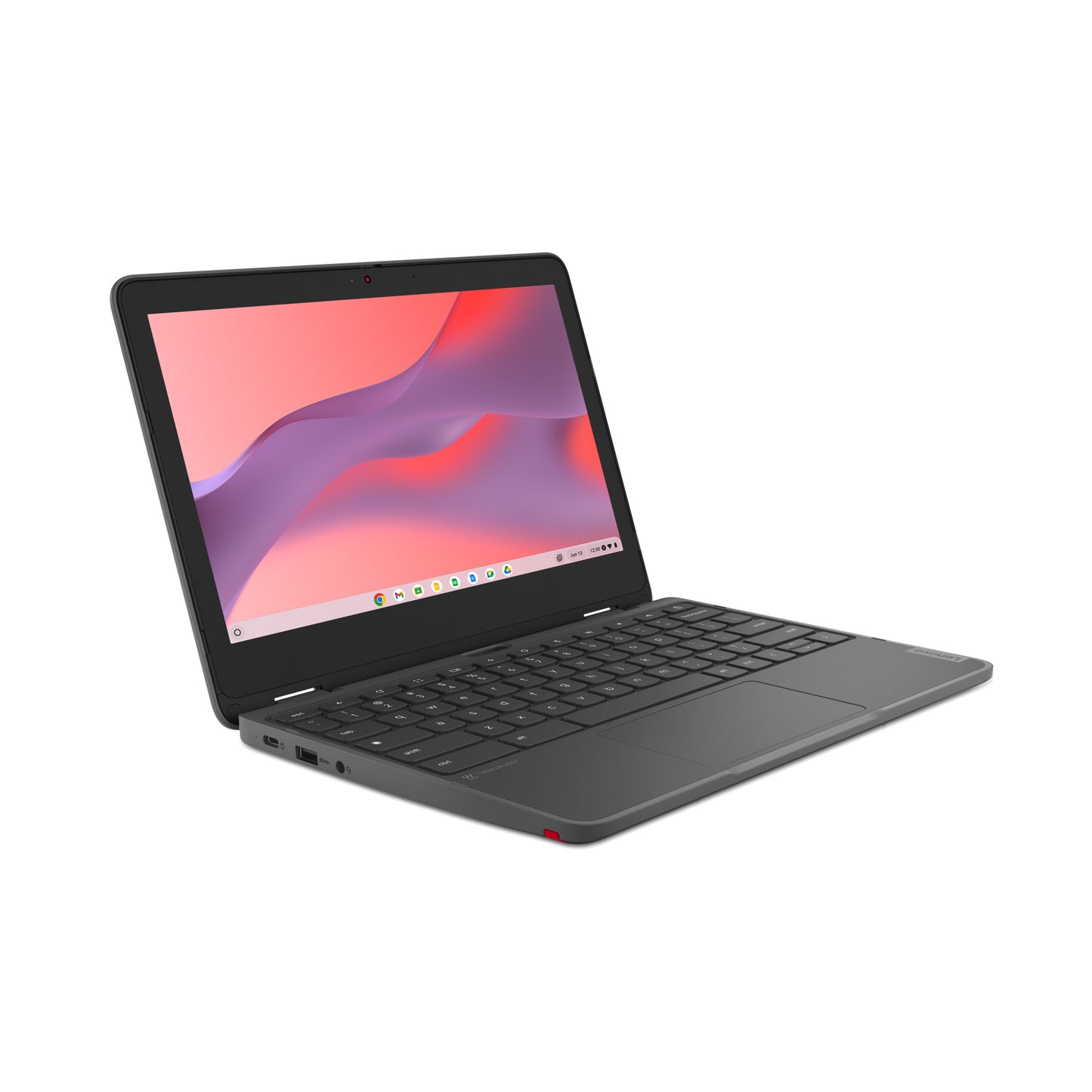 Lenovo 300e Yoga Chromebook Gen 4 MediaTek Kompanio 520 11.6" Touchscreen HD 4 GB LPDDR4x-SDRAM 32 GB eMMC Wi-Fi 6 (802.11ax) ChromeOS English Gray