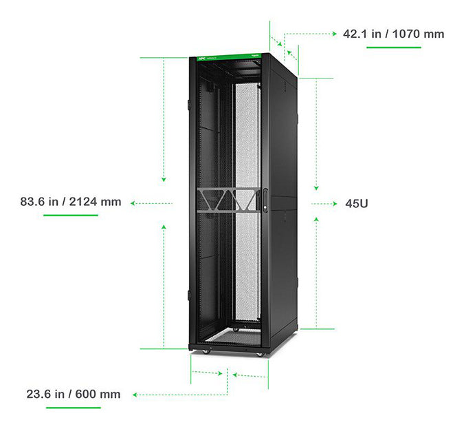 APC AR3105B2 rack cabinet 45U Freestanding rack Black