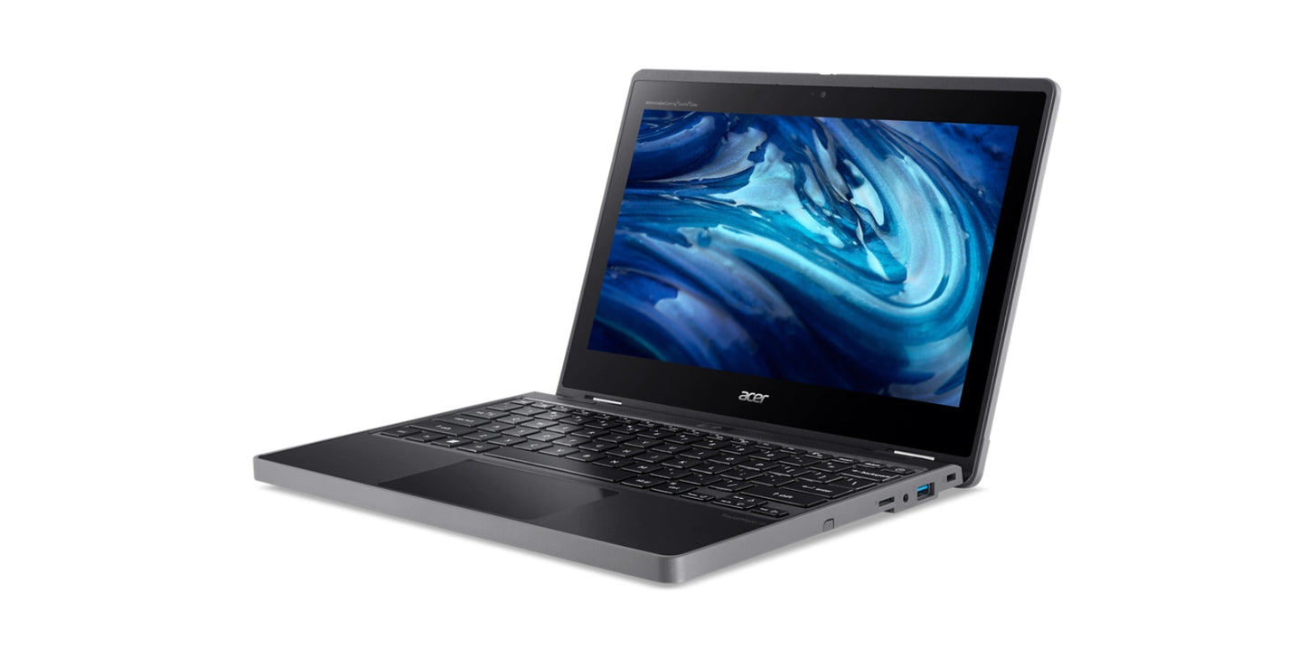 Acer TravelMate Spin B3 TMB311RN-33-C62J Intel® Celeron® N N100 Hybrid (2-in-1) 11.6" Touchscreen HD 8 GB LPDDR5-SDRAM 128 GB SSD Wi-Fi 6 (802.11ax) Windows 11 Pro Education Black