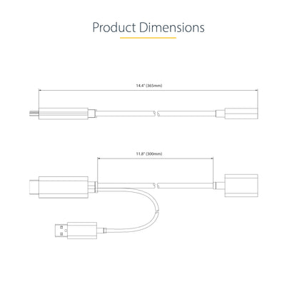 StarTech.com 128-HDMI-DISPLAYPORT video cable adapter 11.8" (0.3 m) HDMI Type A (Standard) Black, Gray