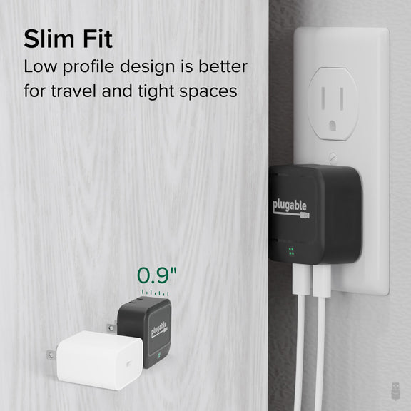 Plugable Technologies PS-40C2B mobile device charger Universal Black AC Fast charging Indoor