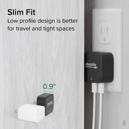 Plugable Technologies PS-40C2B mobile device charger Universal Black AC Fast charging Indoor
