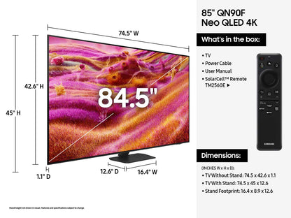 Samsung QN90F QN85QN90FAF 85" 4K Ultra HD Smart TV Wi-Fi Black