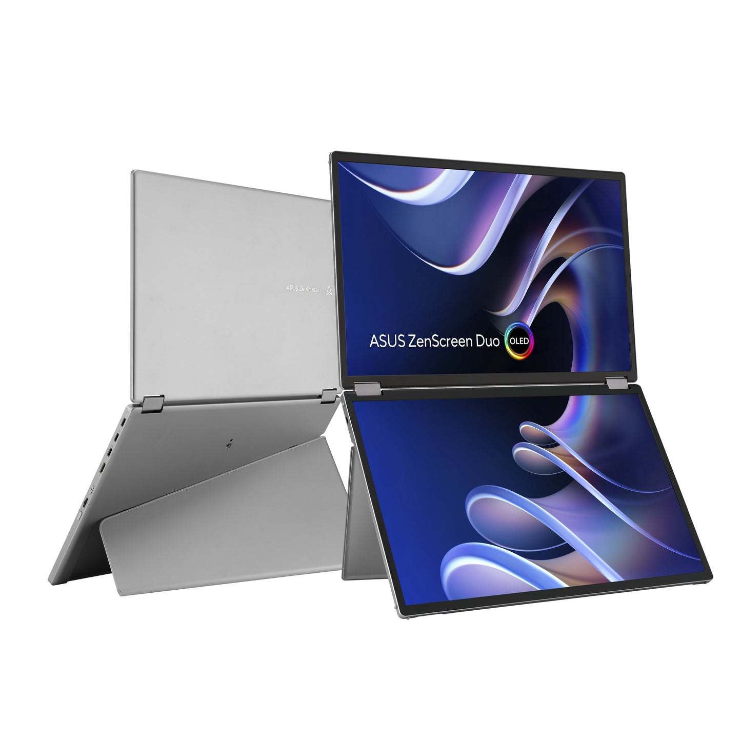 ASUS ZenScreen Duo OLED MQ149CD computer monitor 14" 1920 x 1200 pixels WUXGA Silver