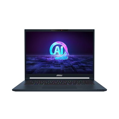 MSI Stealth 14 AI STUDIO A1VEG-090 Intel Core Ultra 7 155H Laptop 14" Full HD+ 16 GB DDR5-SDRAM 1 TB SSD NVIDIA GeForce RTX 4050 Wi-Fi 7 (802.11be) Windows 11 Pro Blue