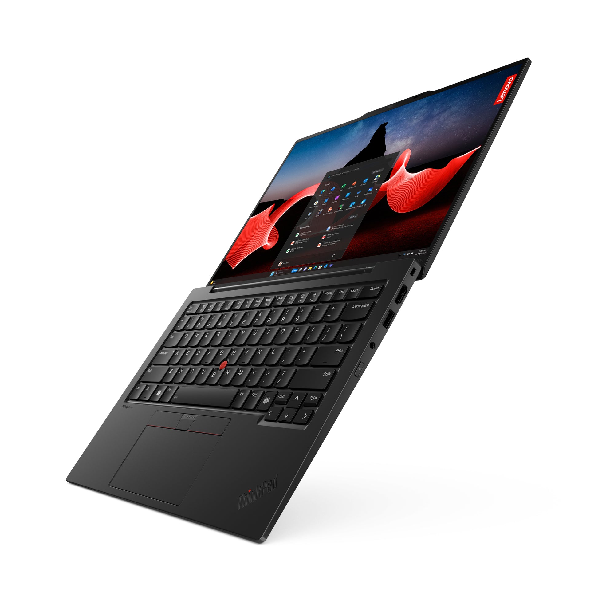 Lenovo ThinkPad X1 Carbon Gen 12 Intel Core Ultra 7 155U Laptop 14" Touchscreen WUXGA 32 GB LPDDR5x-SDRAM 512 GB SSD Wi-Fi 6E (802.11ax) Windows 11 Pro English Black