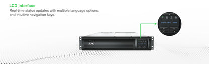APC SMT3000RMI2UC uninterruptible power supply (UPS) Line-Interactive 3 kVA 2700 W 9 AC outlet(s)