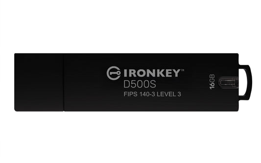 Kingston Technology IronKey D500S USB flash drive 16 GB USB Type-A 3.2 Gen 1 (3.1 Gen 1) Black