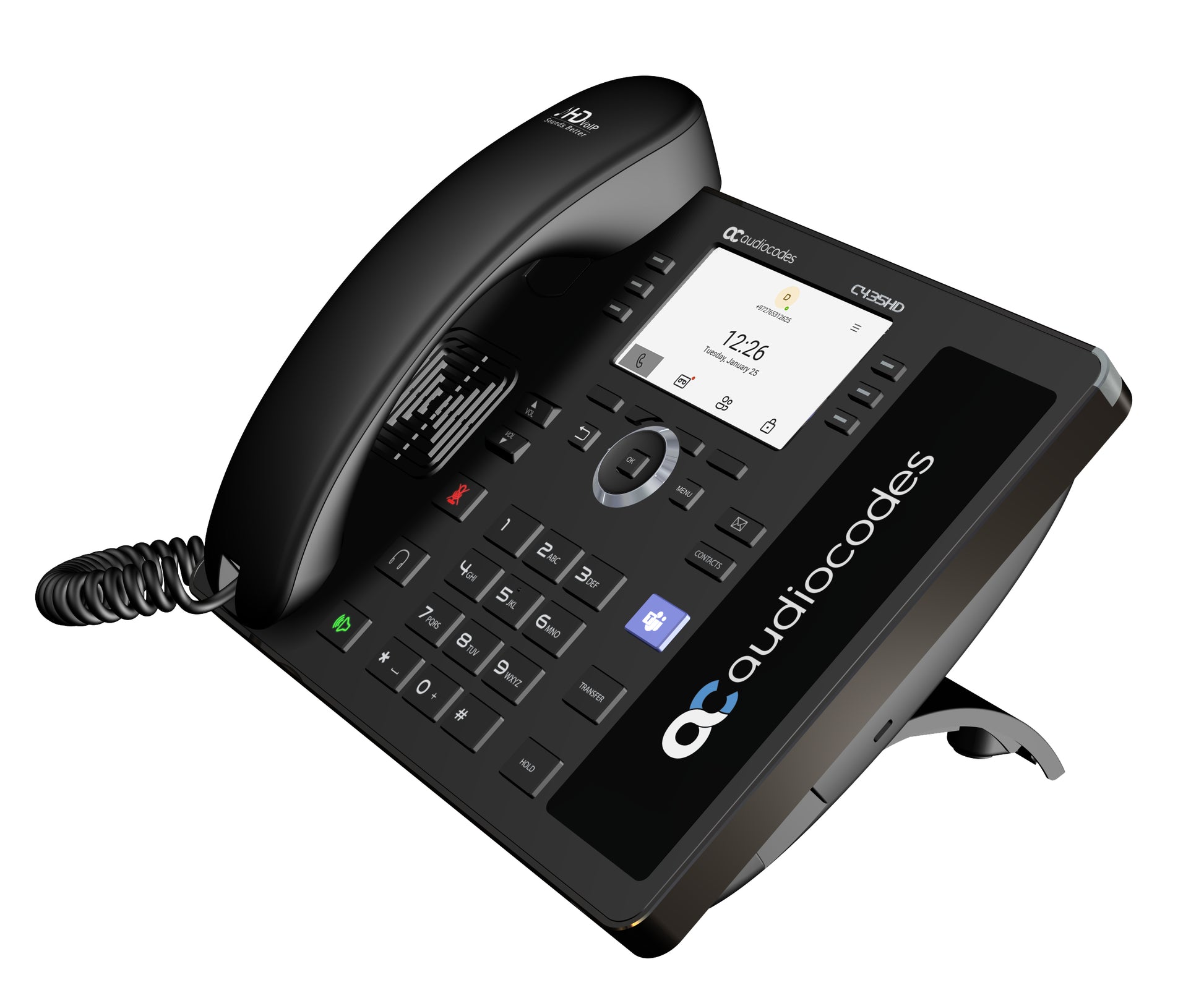 AudioCodes C435HD IP phone Black LCD