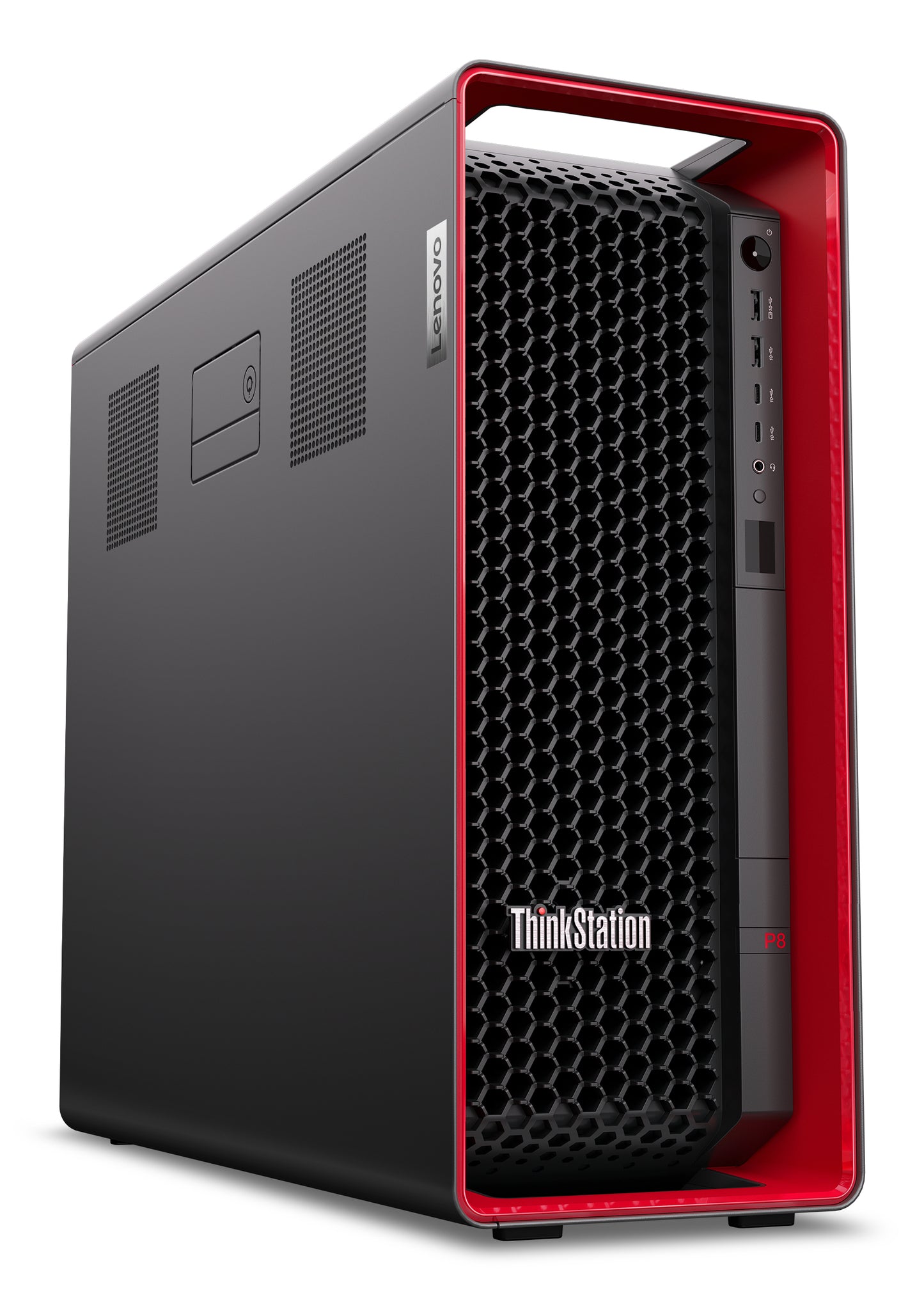 Lenovo ThinkStation P8 AMD Ryzen Threadripper PRO 7985WX 32 GB DDR5-SDRAM 1 TB SSD NVIDIA T1000 Windows 11 Pro Tower Workstation Black