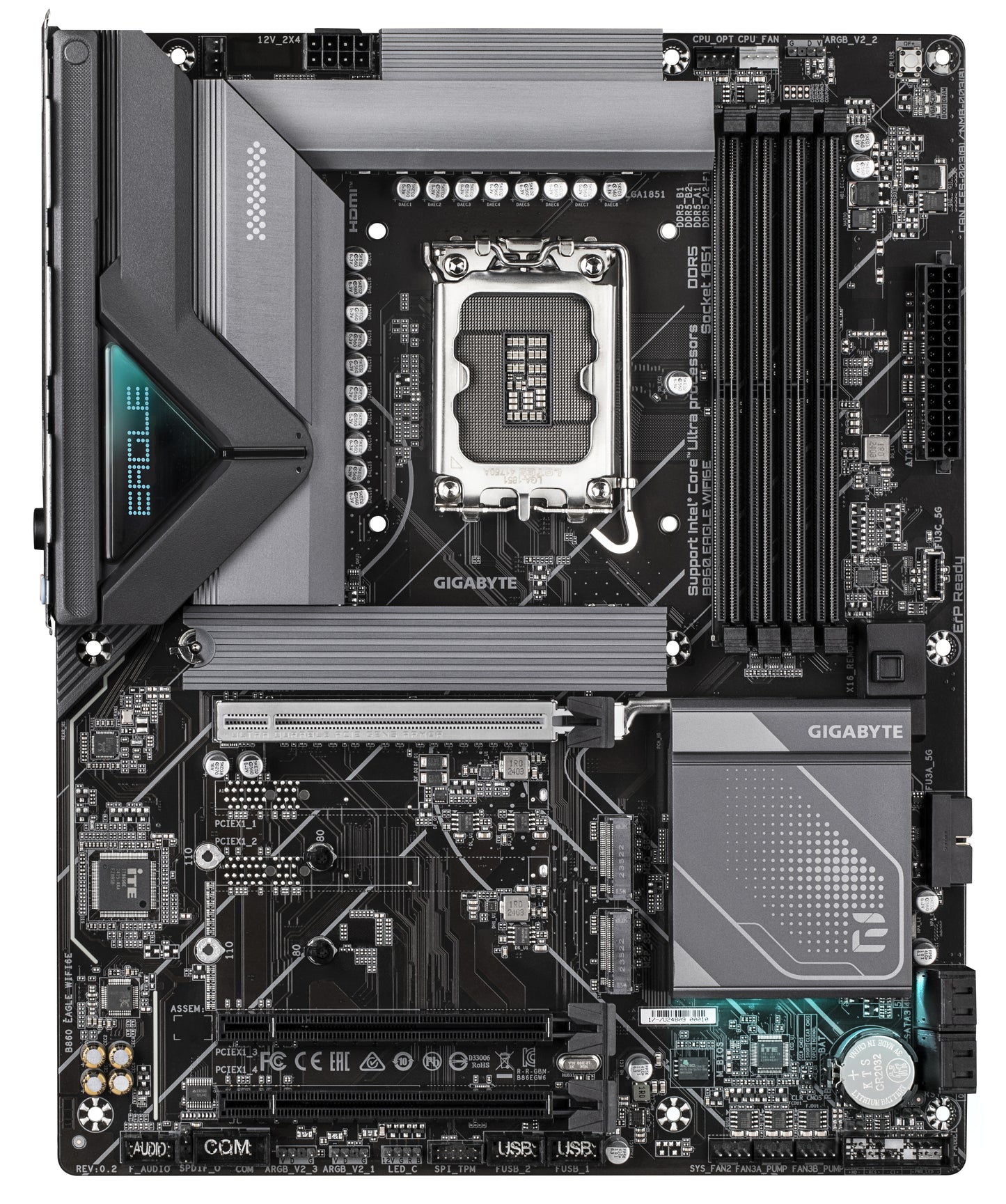 GIGABYTE B860 EAGLE WIFI6E motherboard Intel B860 LGA 1851 (Socket V1) ATX