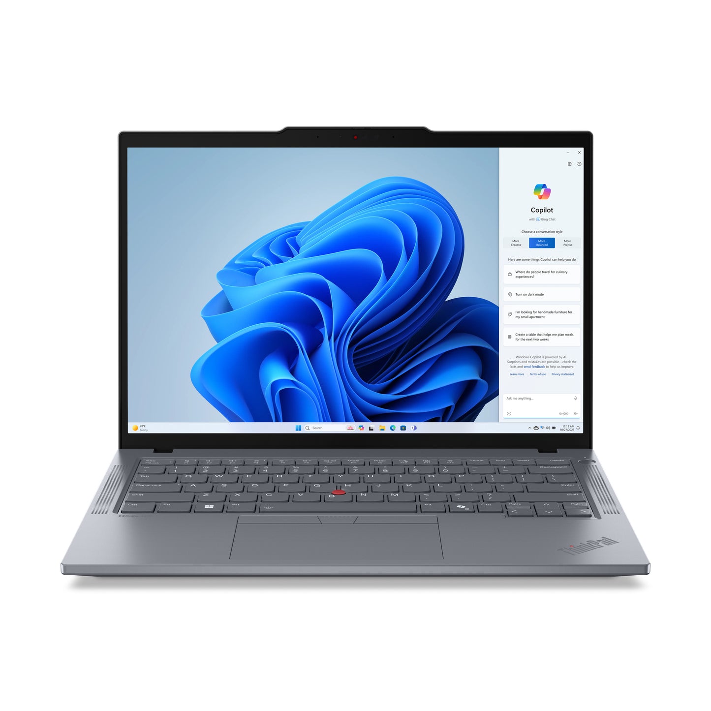 Lenovo ThinkPad T14 Gen 5 (AMD) AMD Ryzen™ 5 PRO 8540U Laptop 14" Touchscreen WUXGA 16 GB DDR5-SDRAM 512 GB SSD Wi-Fi 6E (802.11ax) Windows 11 Pro English Gray