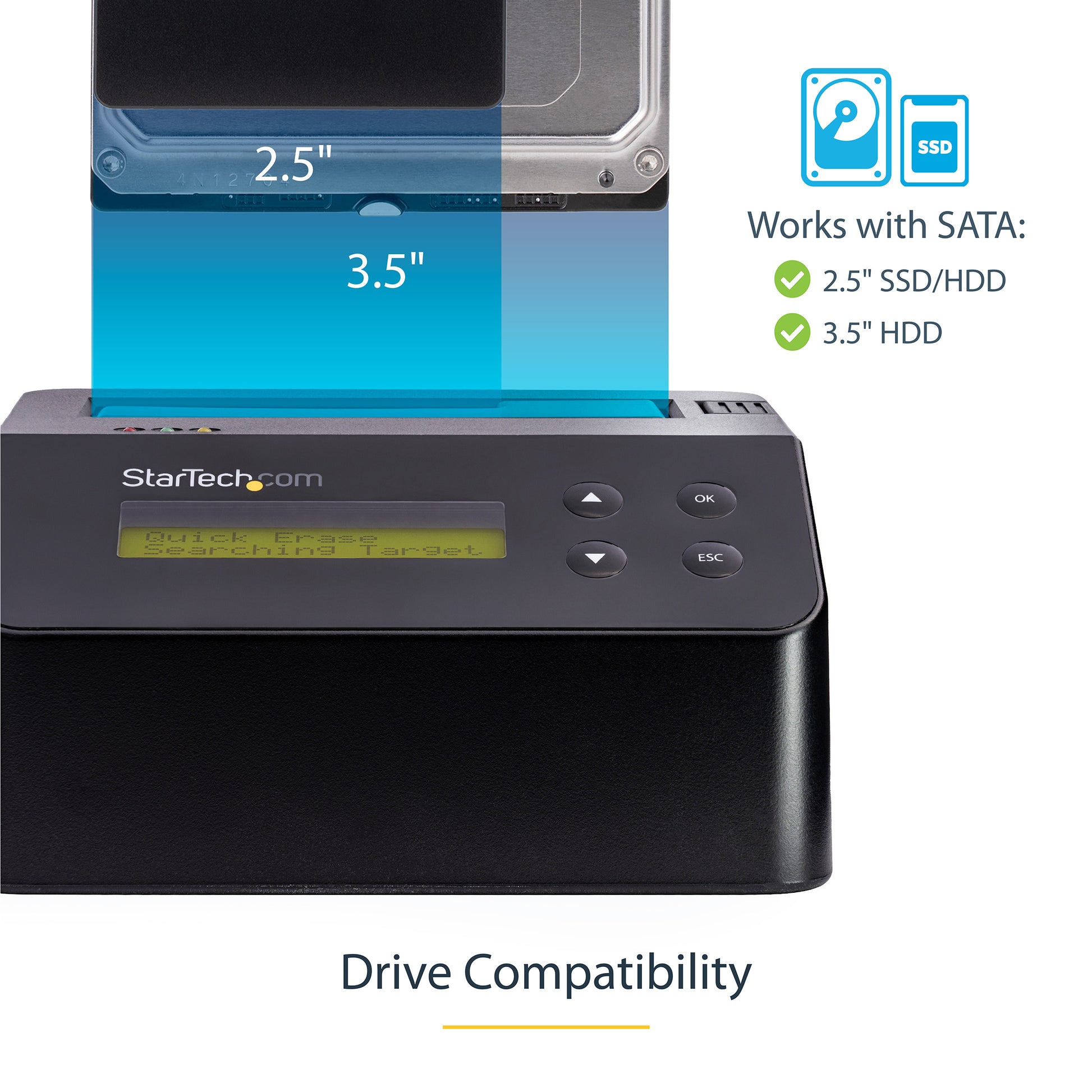 StarTech.com SDOCK1EU3P data storage device part/accessory Disk drive eraser