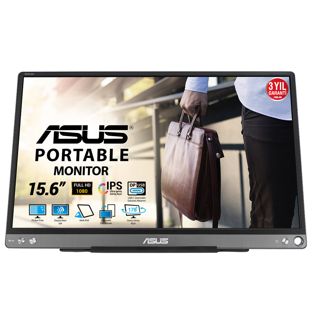 ASUS ZenScreen MB16ACE computer monitor 15.6" 1920 x 1080 pixels Full HD LED Gray