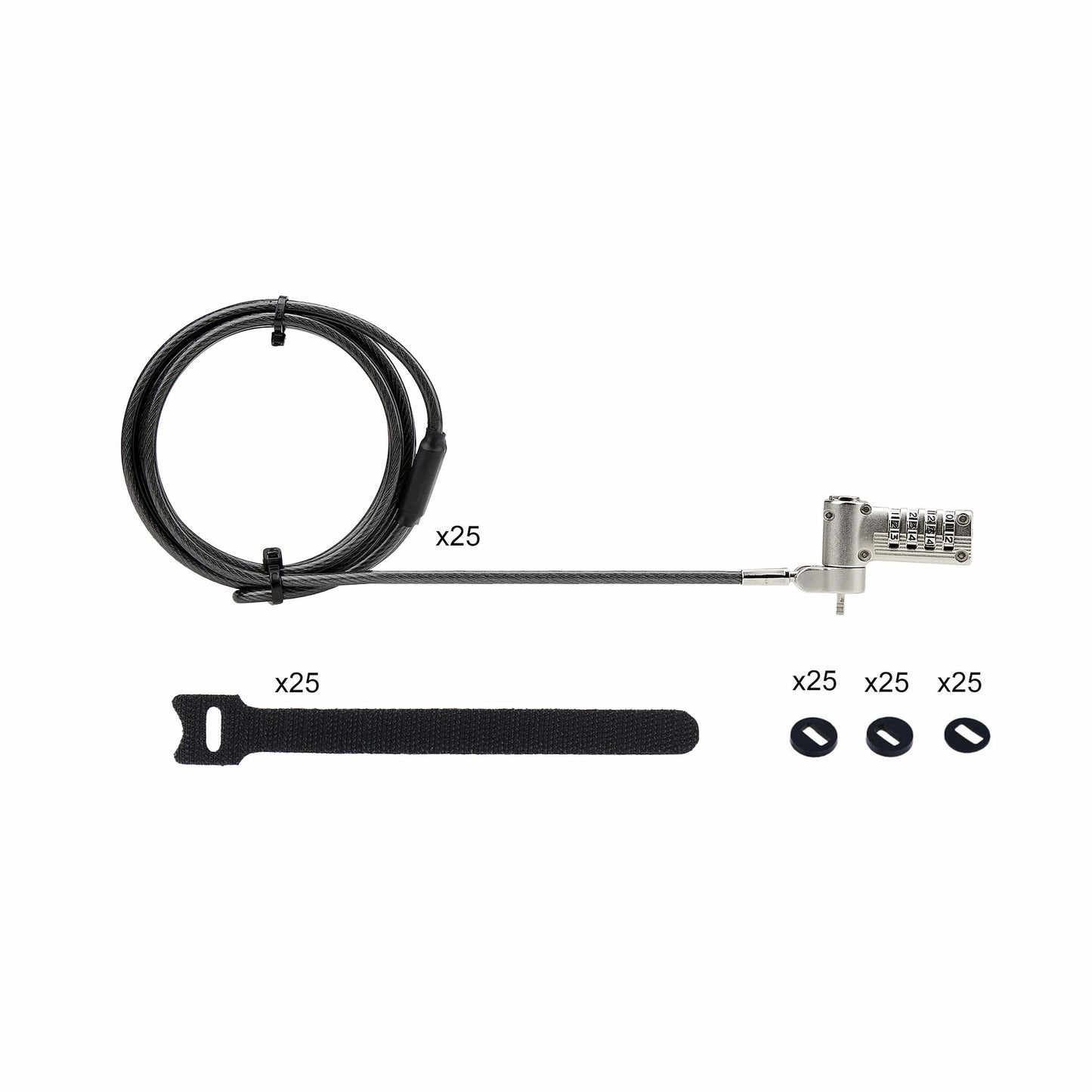StarTech.com UNIVCS25-LAPTOP-LOCK cable lock Black, Silver 78.7" (2 m)