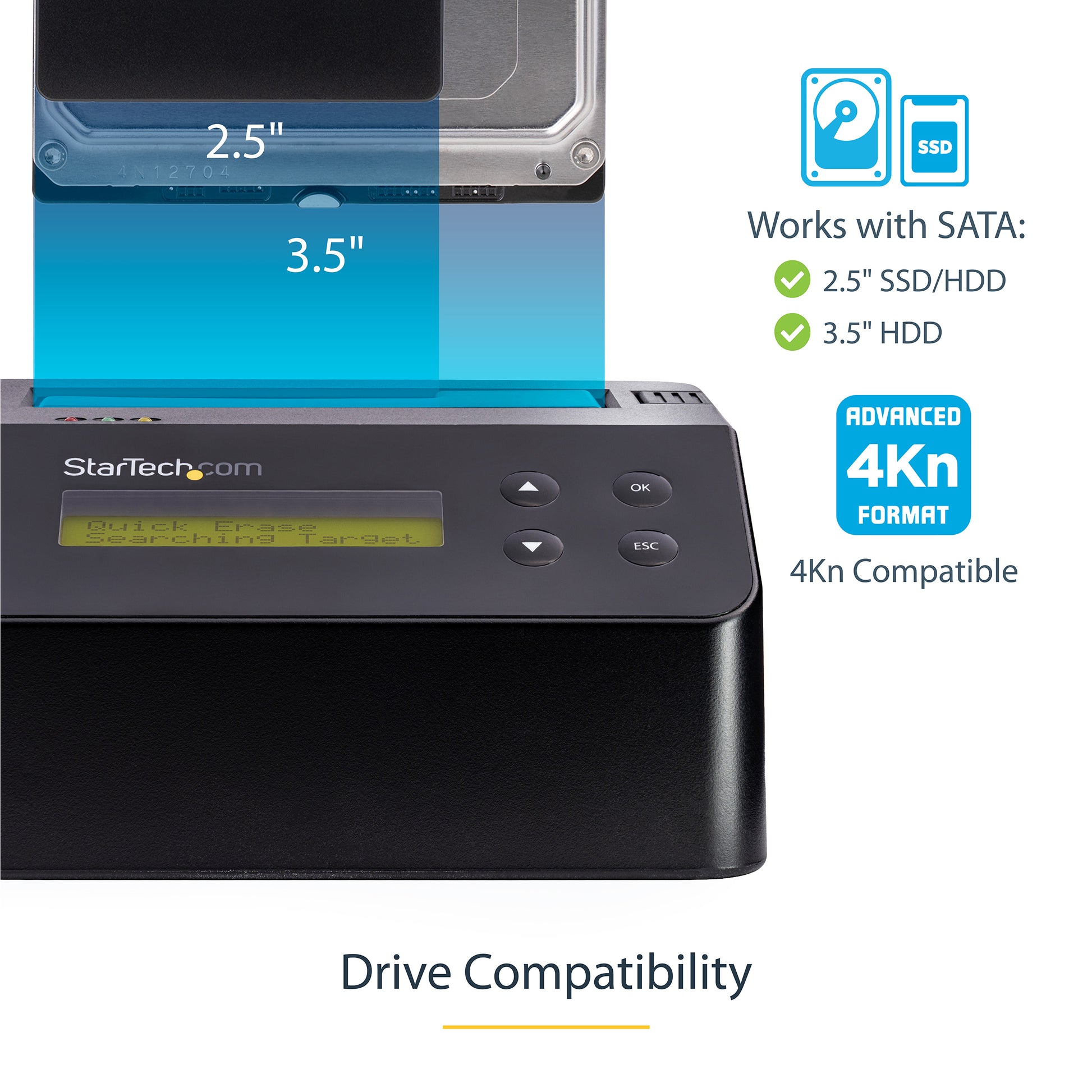 StarTech.com SDOCK1EU3P2 media duplicator HDD/SSD duplicator Black 1 copies