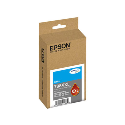 Epson (788XXL) DURABrite Ultra Extra High Capacity Cyan Ink Cartridge (4,000 Yield)