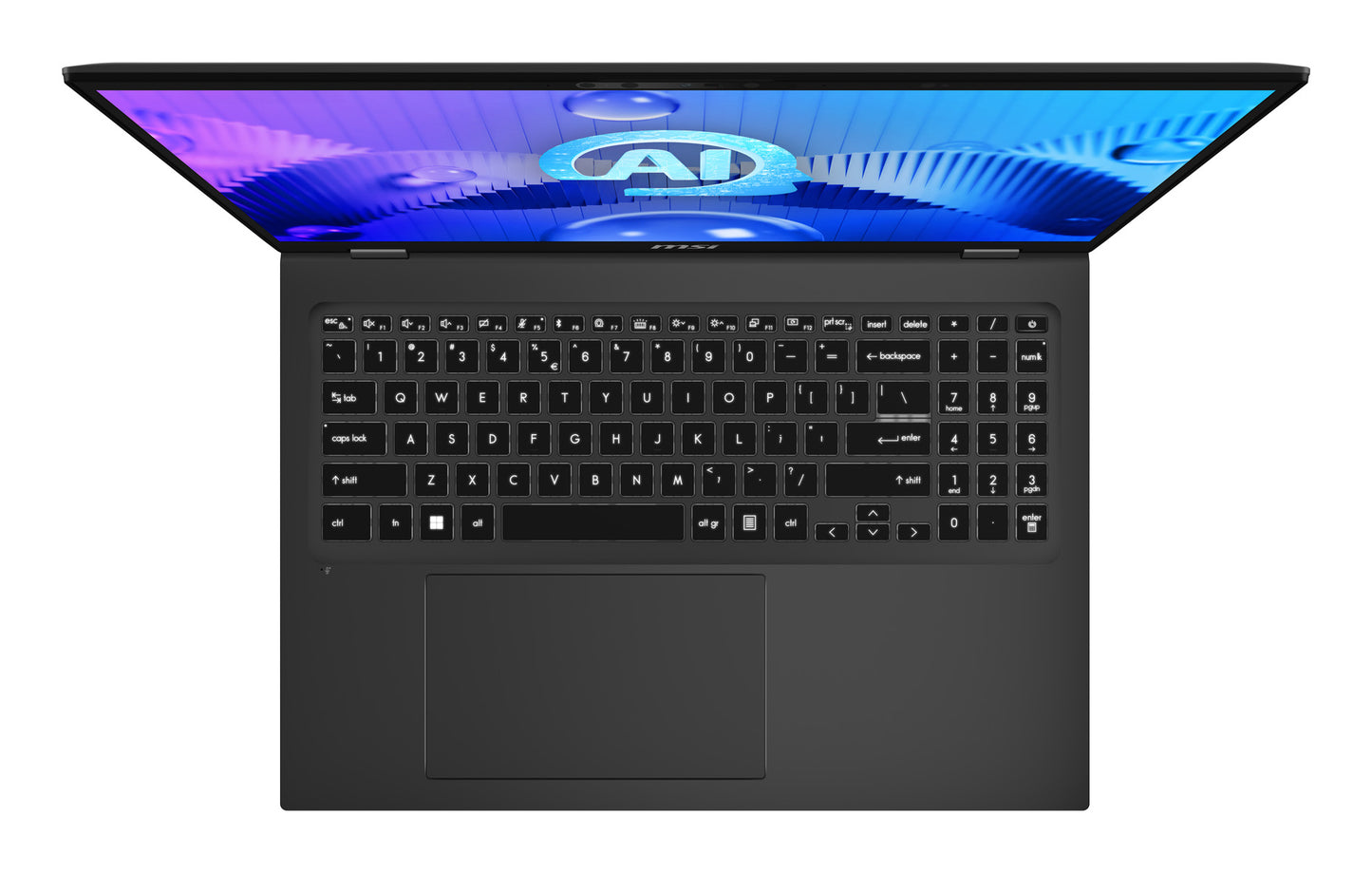 MSI Prestige 16 AI EVO B1MG-049US laptop Intel Core Ultra 7 155H 16" Quad HD+ 32 GB LPDDR5-SDRAM 1 TB SSD Wi-Fi 7 (802.11be) Windows 11 Pro Gray
