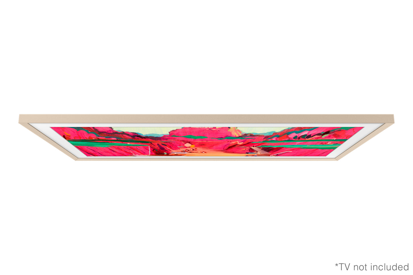 Samsung 85” Customisable Frame White Bezel (2025) - Sand Gold