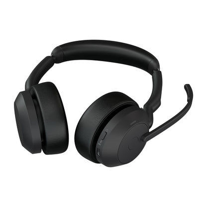 Jabra Evolve2 55 Headset Wired & Wireless Head-band Office/Call center Bluetooth Charging stand Black