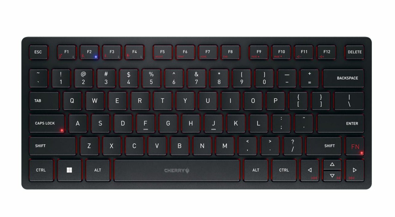 CHERRY JK-9250US-2 keyboard Universal USB + RF Wireless + Bluetooth QWERTY US English Black, Red