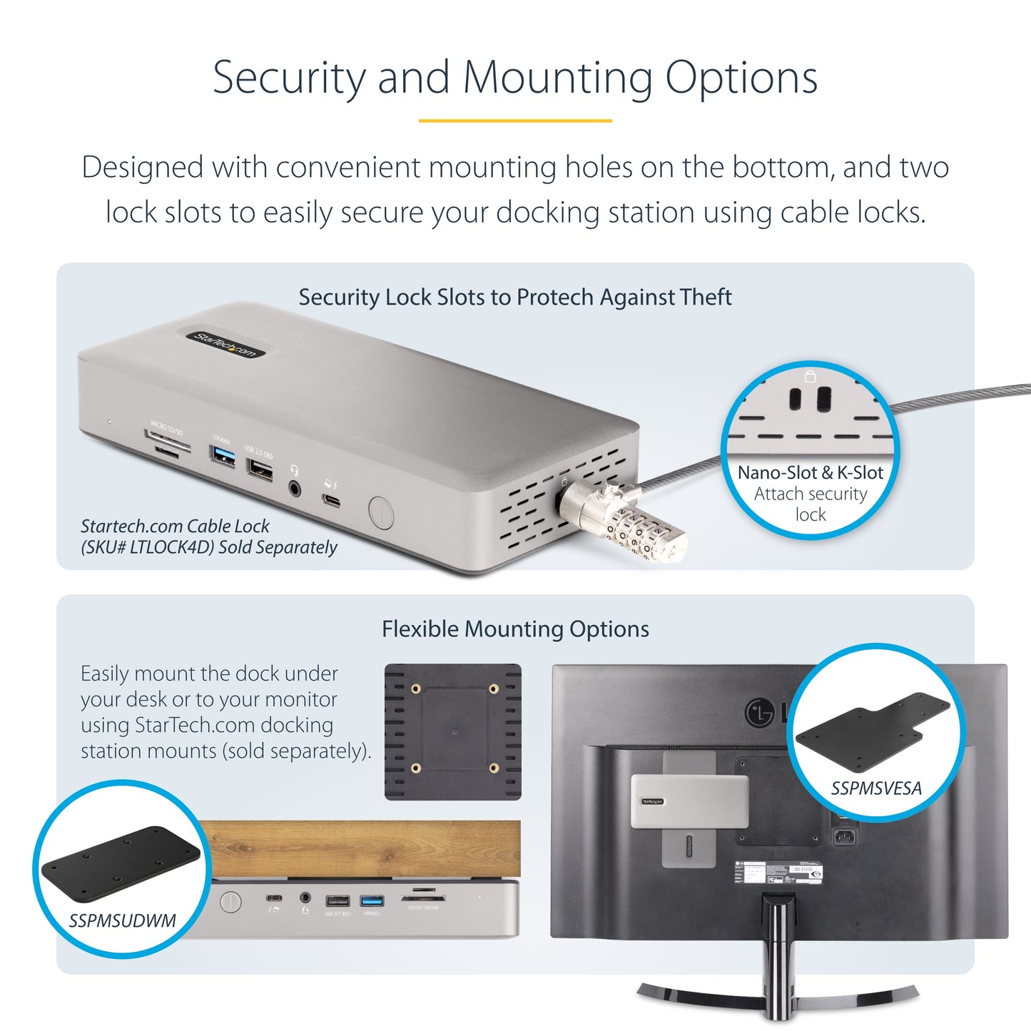 StarTech.com 132N-TB4USB4DOCK laptop dock/port replicator Wired Thunderbolt 4 Gray