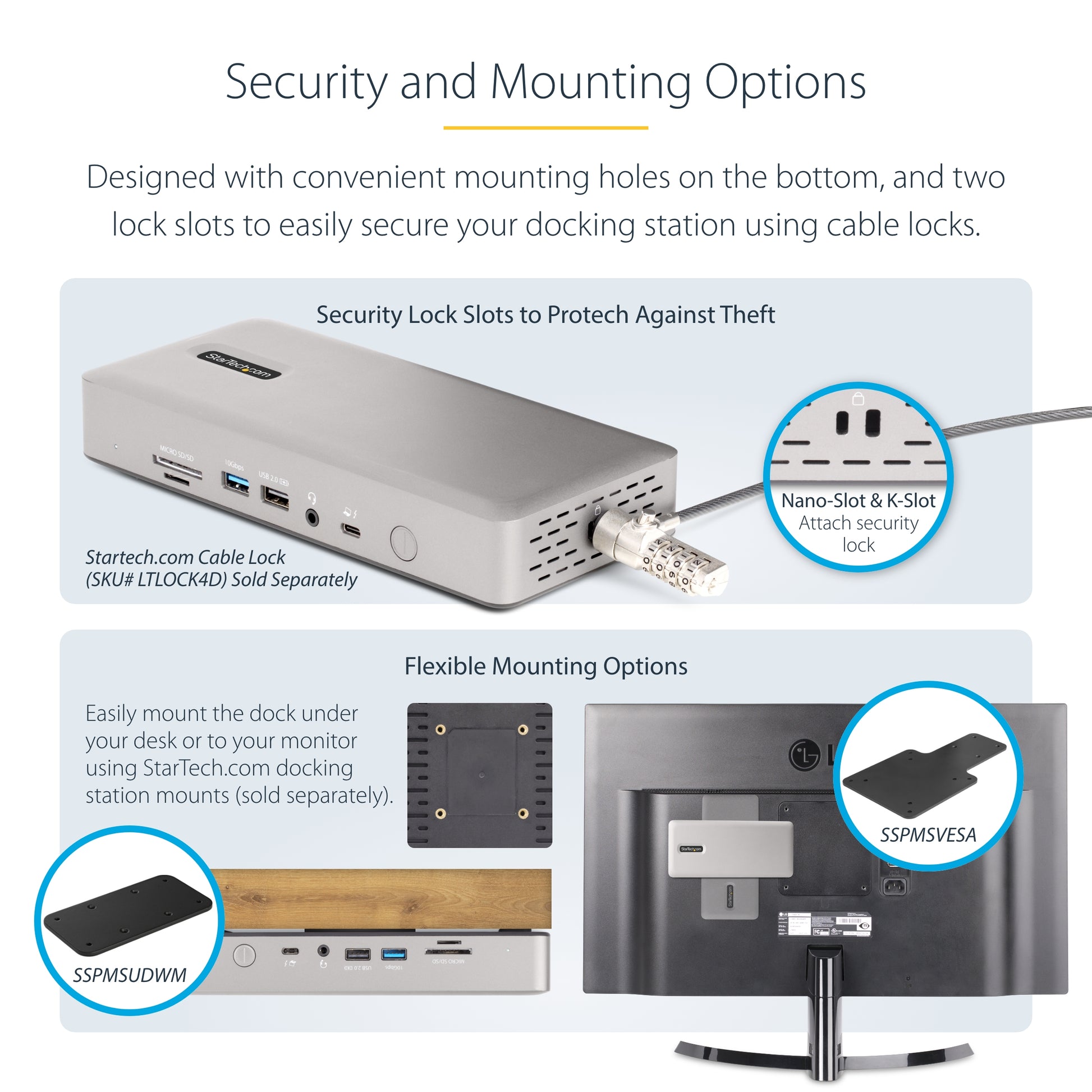 StarTech.com 132N-TB4USB4DOCK laptop dock/port replicator Wired Thunderbolt 4 Gray