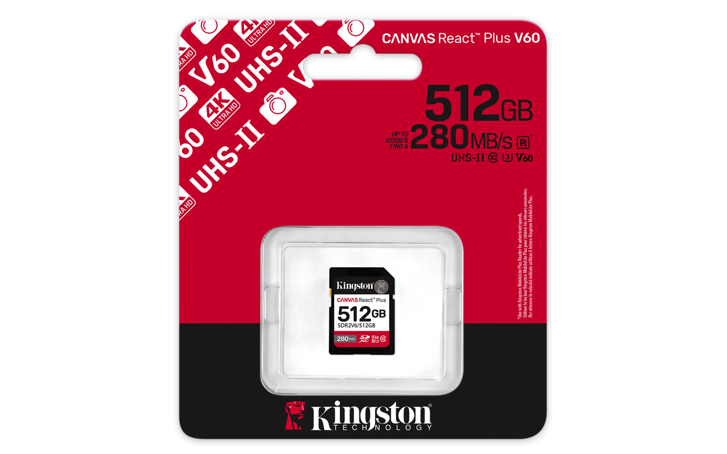 Kingston Technology Canvas React Plus 512 GB SDXC UHS-II Class 10