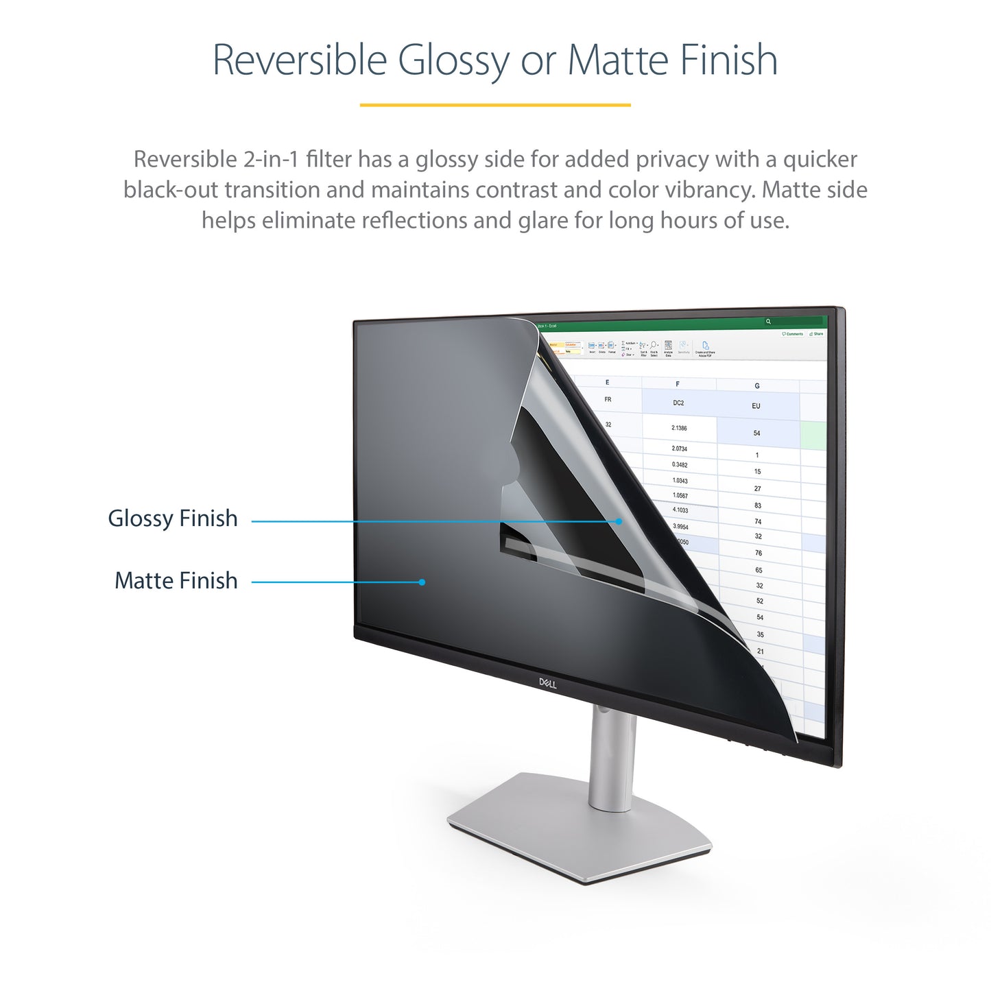 StarTech.com 2869-PRIVACY-SCREEN display privacy filters 28" Monitor Frameless display privacy filter